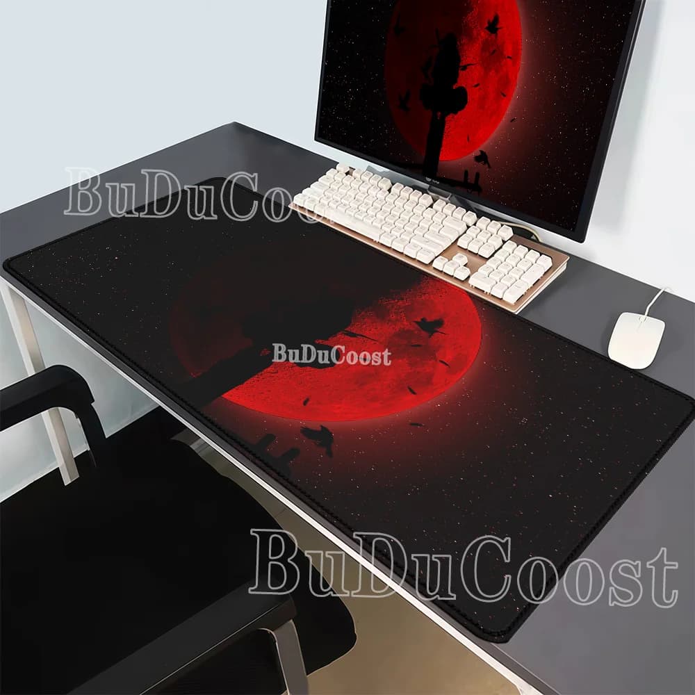 Tappetino per mouse anime Hatake Kakashi ‌ Tappetino da scrivania grande Naruto Itachi Uchiha, stampa HD, per tastiera, gaming, overlock, esports, mousepad