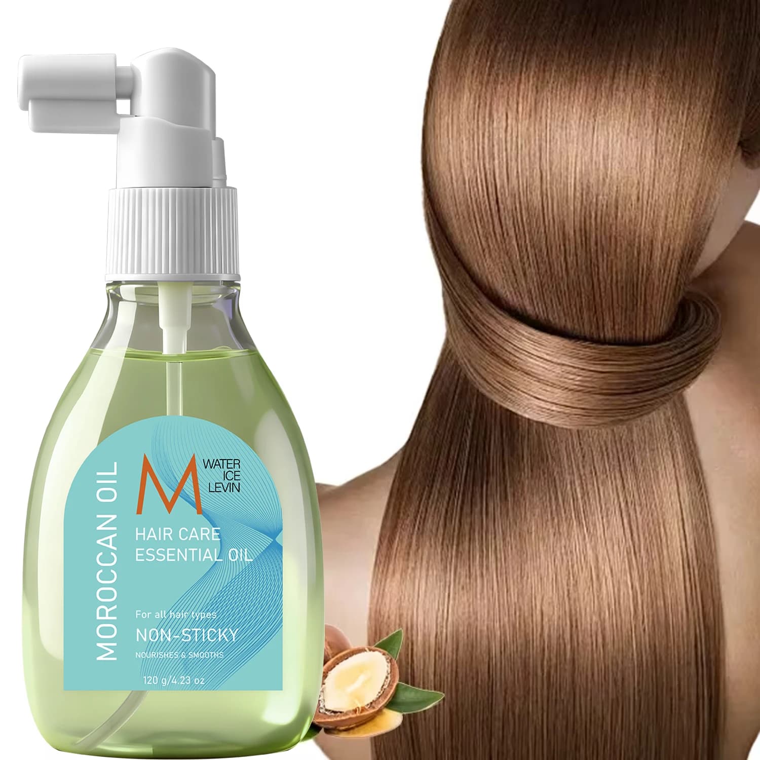 120g Moroccan Hair Oil with Collagen and Niacinamide - Nutrient Essential Oil and Non-Applicative Leasing for Hair Care, Rosemary