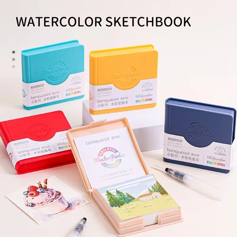 Mini Watercolor Sketchbook: Portable, tear-away sketchbook/journal/drawing pad—perfect for artistic sketching and journaling