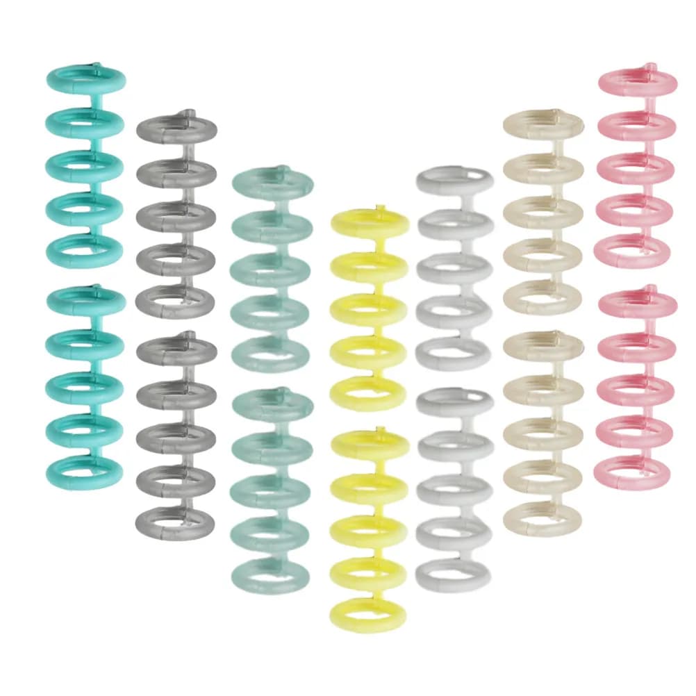 30Pcs Portable Loose Leaf Binder Rings Plastic Book Binder Rings for DIY Notebook Planner Scrapbook Binding Smooth Polished