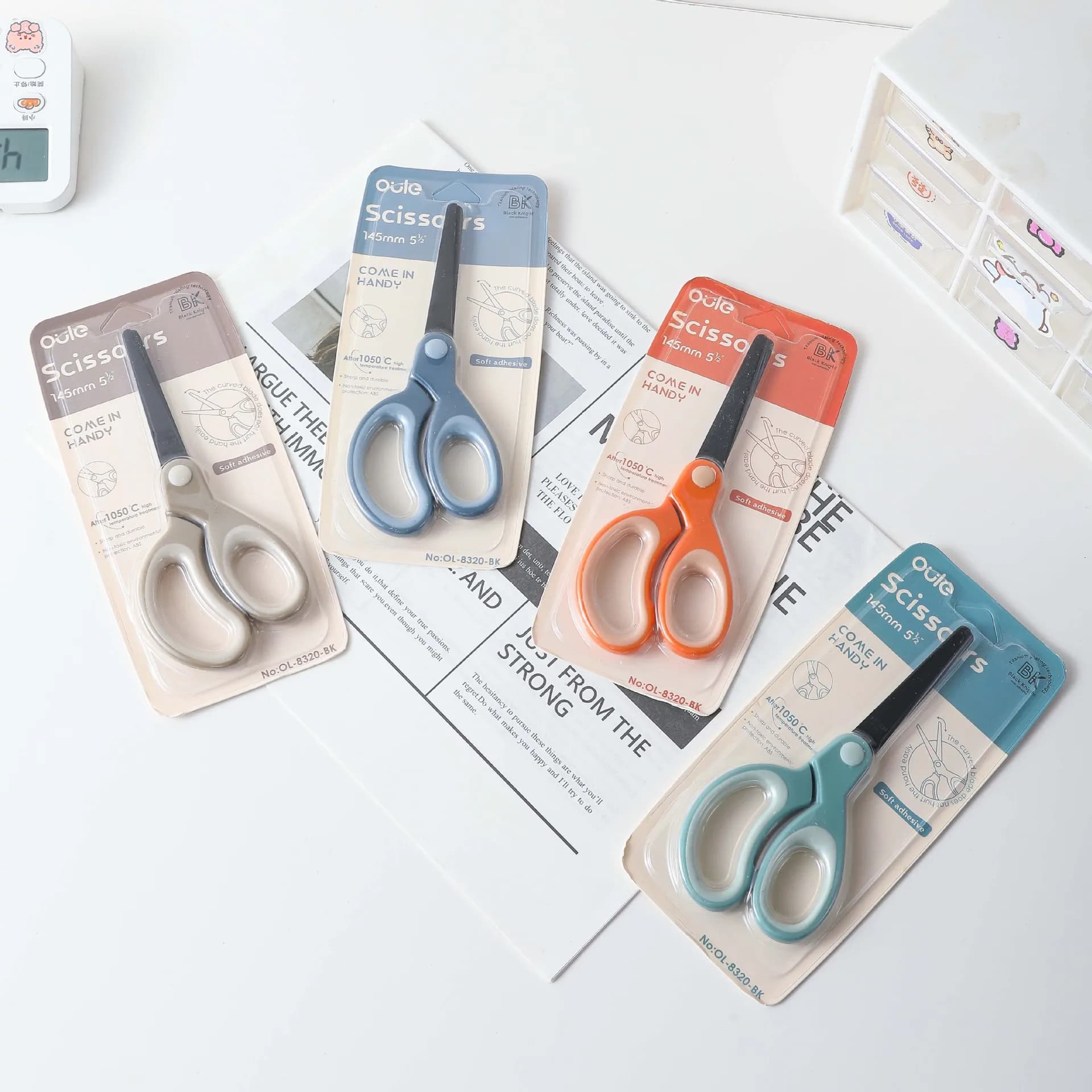 Multipurpose Stainless Steel Scissors for Office, Crafts, Paper Cutting, Fabric Cutting, Comfort Grip, PVD Coated