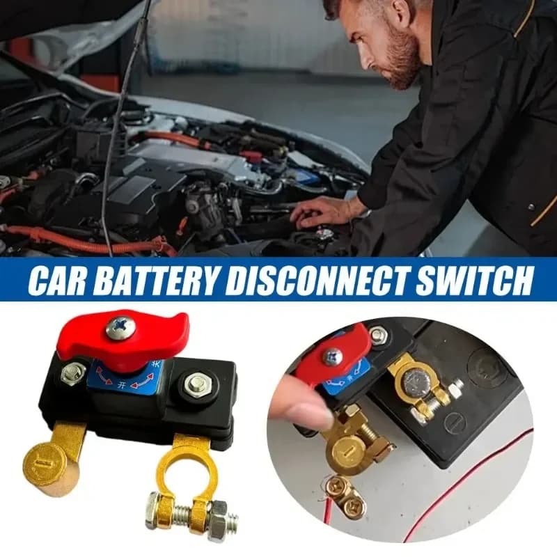 12V 24V Dual Voltage Battery Master Cut Off Switch Zinc Alloy Structure Negative Pole Disconnect Tool Free Knob PCB Design