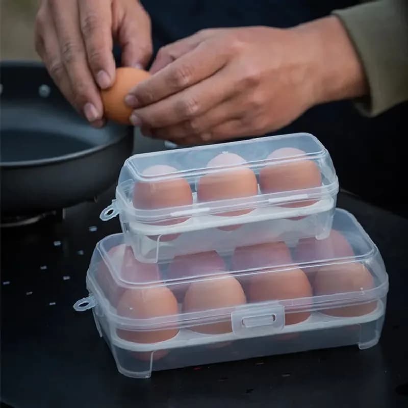 Contenitore Portatile Antiurto per Uova, Scatola per Conservazione Uova da Campeggio, Vassoio in Plastica Infrangibile per Casa e Viaggio