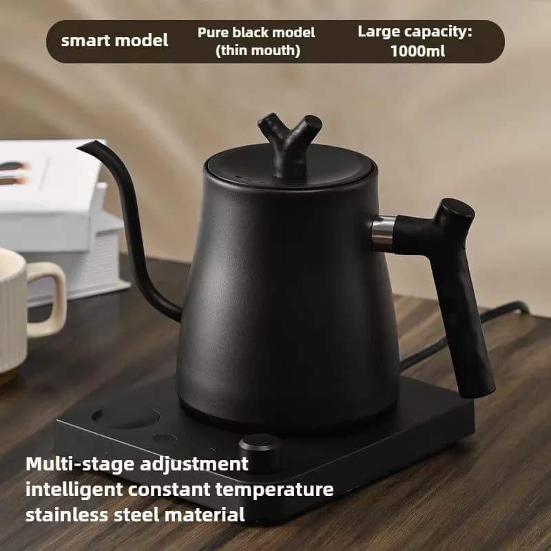 1000W Quick Electric Kettle, Capacity 1L, Stainless Steel 304, One-Touch Function and Dry Cleaning Protection
