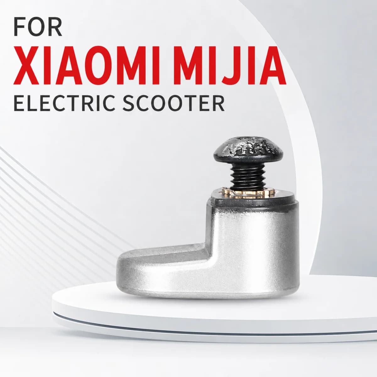Silver Metal Rear Fender Hook for Xiaomi Mijia Electric Scooter Replacement Part with Fixing Screw Set