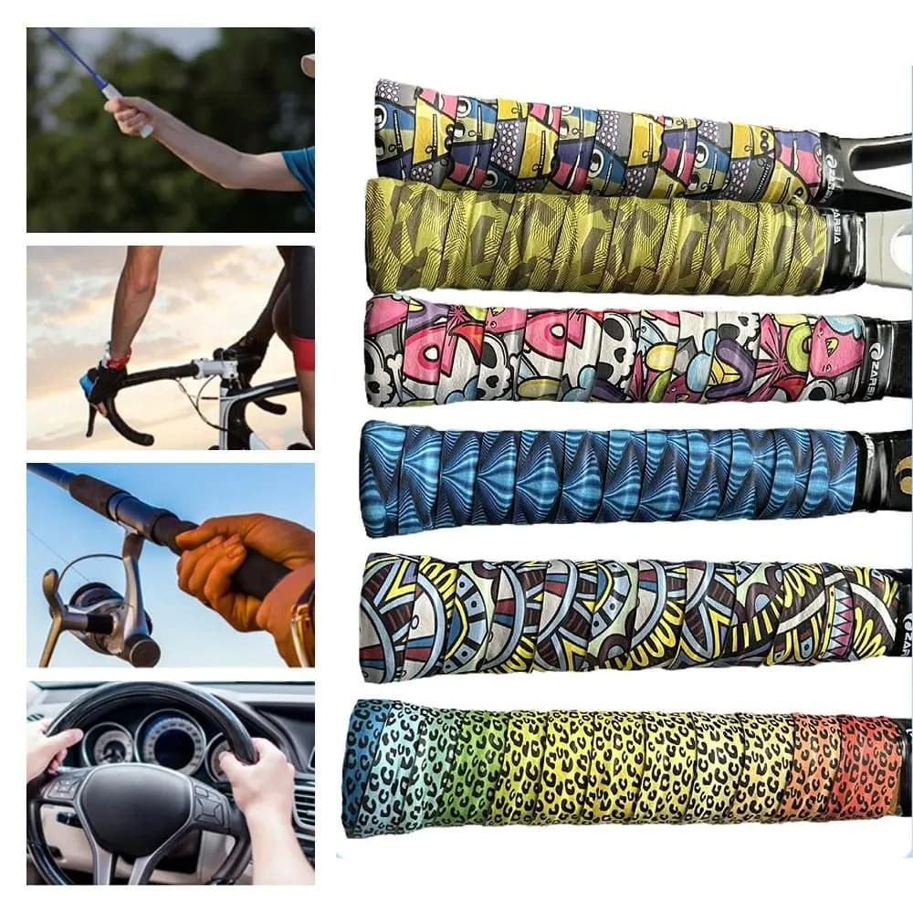 Overgrip for multicolor badminton racket New printing Self-adhesive tennis rack Shock Absorption band Sports equipment