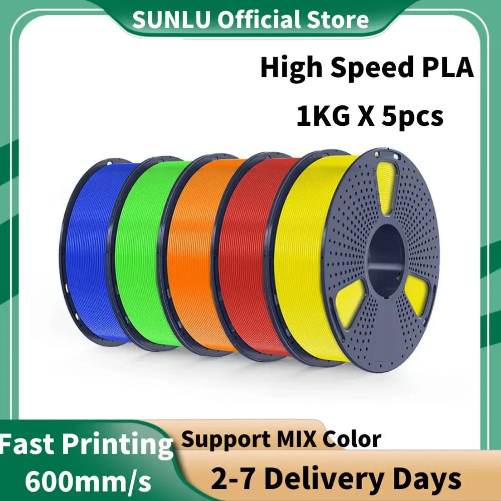 3D Printer Filament PLA high speed 5KG 1KG A roll Tolerances from 1.75MM +/- 0.02MM Fast shipment from EU/US