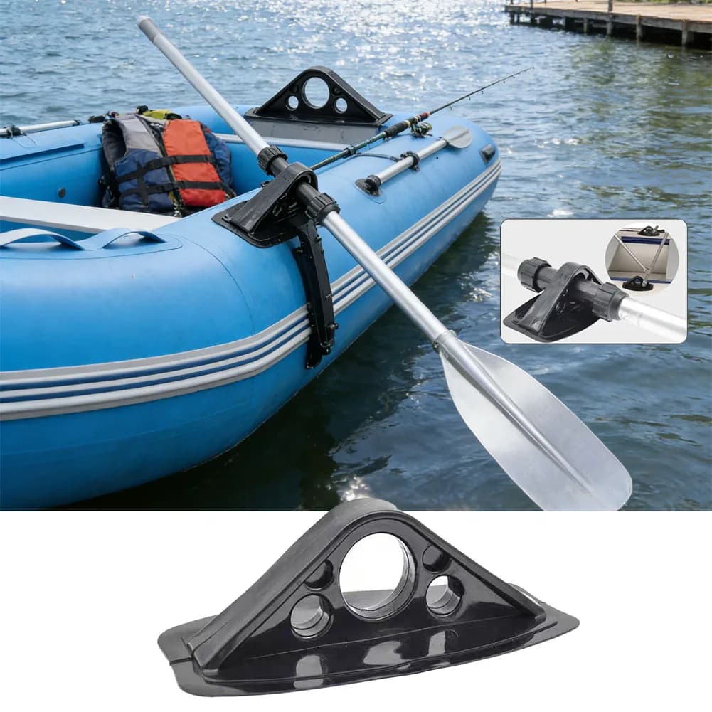 2 Pezzi Supporto per Pagaia da Kayak a Tre Fori, Base di Supporto Grande per Pagaia, Fissaggio per Pagaia di Gommone, Accessori di Ricambio