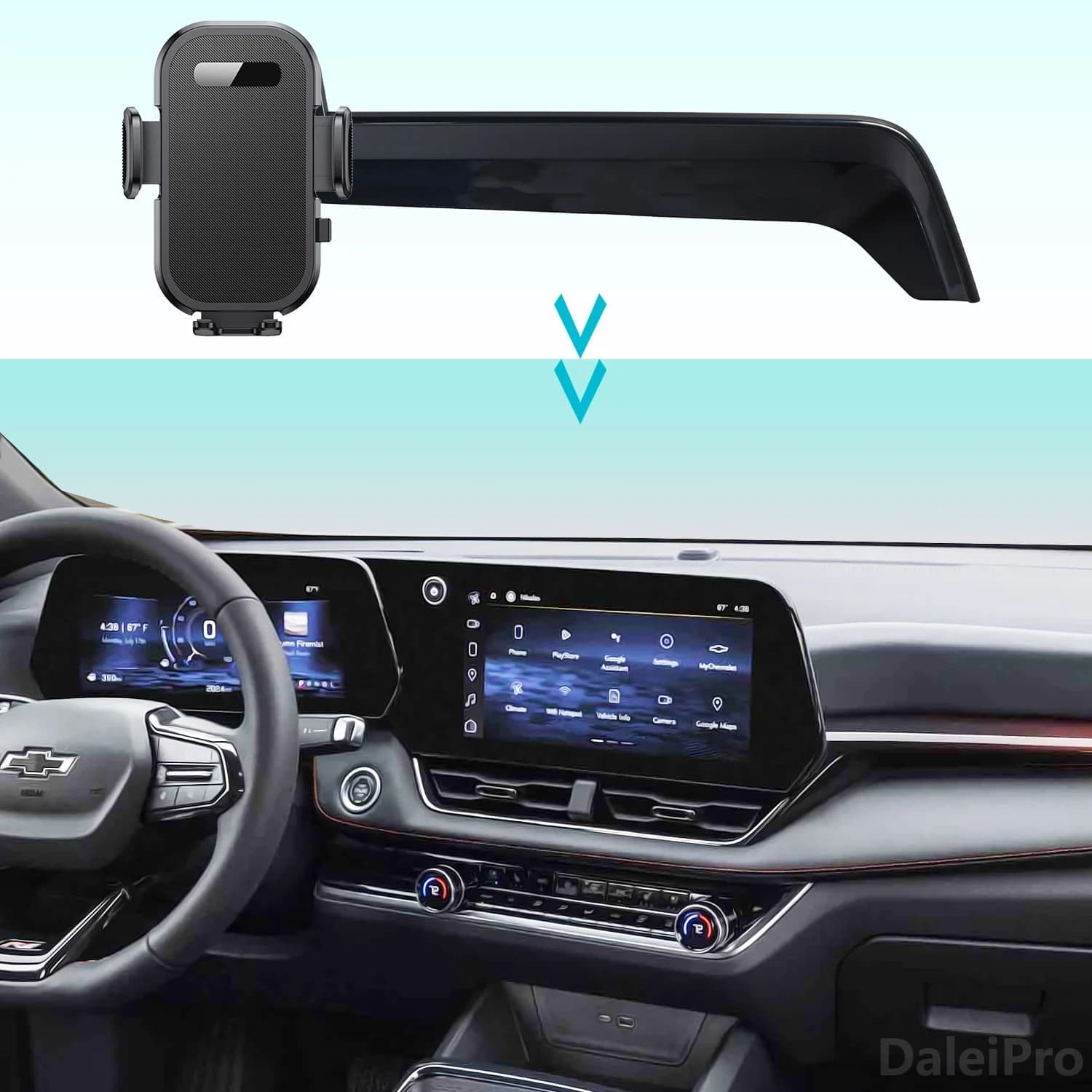 Car Mount for Chevrolet Equinox 2025 Screen Panel Fixed Base Mobile Phone Holder Wireless Charging Phone Stand Car Accessories