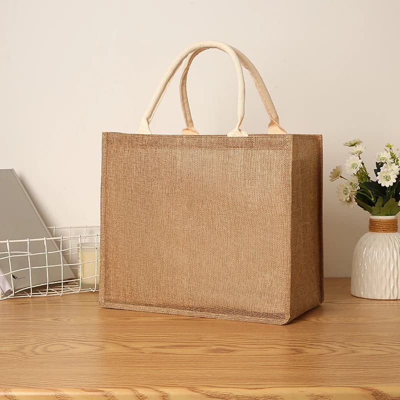 Cotton and linen tote bag, linen bag for work, linen bag