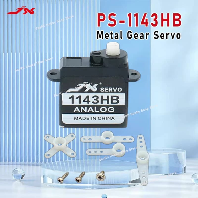 JX Servo PS-1143HB Mini Coreless Servo analogico con ingranaggio in plastica per parti del modello RC dello sterzo dell'elicottero ad ala fissa