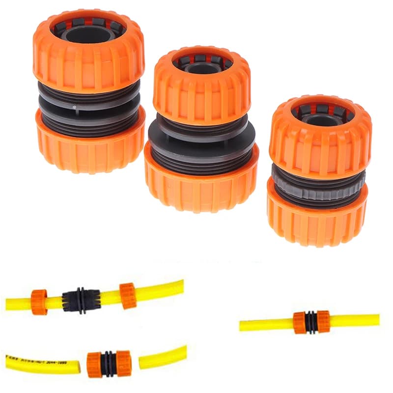 Set di adattatori a doppia attacco maschio da 1/2'' e 3/4'' per tubi da giardino, connettore rapido in plastica per irrigazione