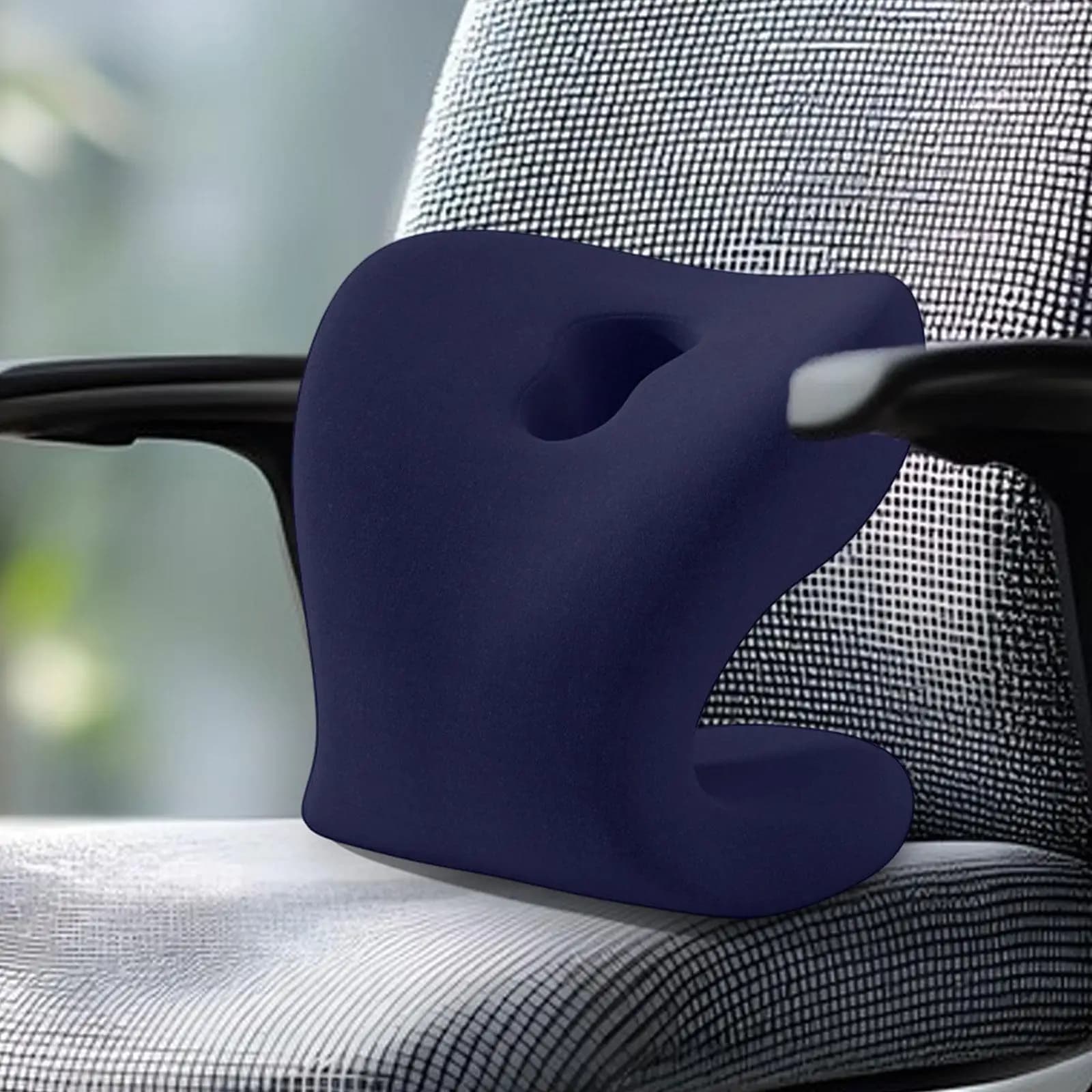 Cuscino da Viaggio per il Collo in Morbido Tessuto French Terry con Memory Foam, Supporto per Riposo e Schienale per Auto, Casa e Ufficio