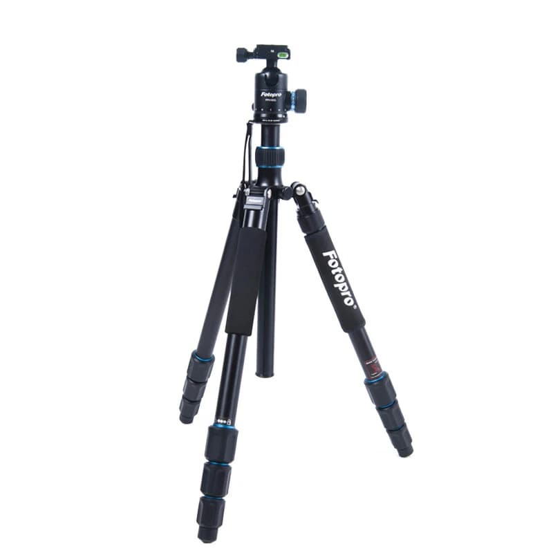 FOTOPRO Treppiede per fotocamera professionale per foto da viaggio all'aperto Treppiede portatile Monopiede con testa a sfera Treppiede per fotocamera compatto