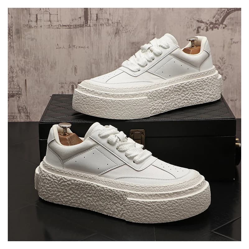 scarpe da uomo casual traspiranti punk hip hop con plateau scarpe derby stringate scarpe basse bianche nere sneakers calzature firmate di marca