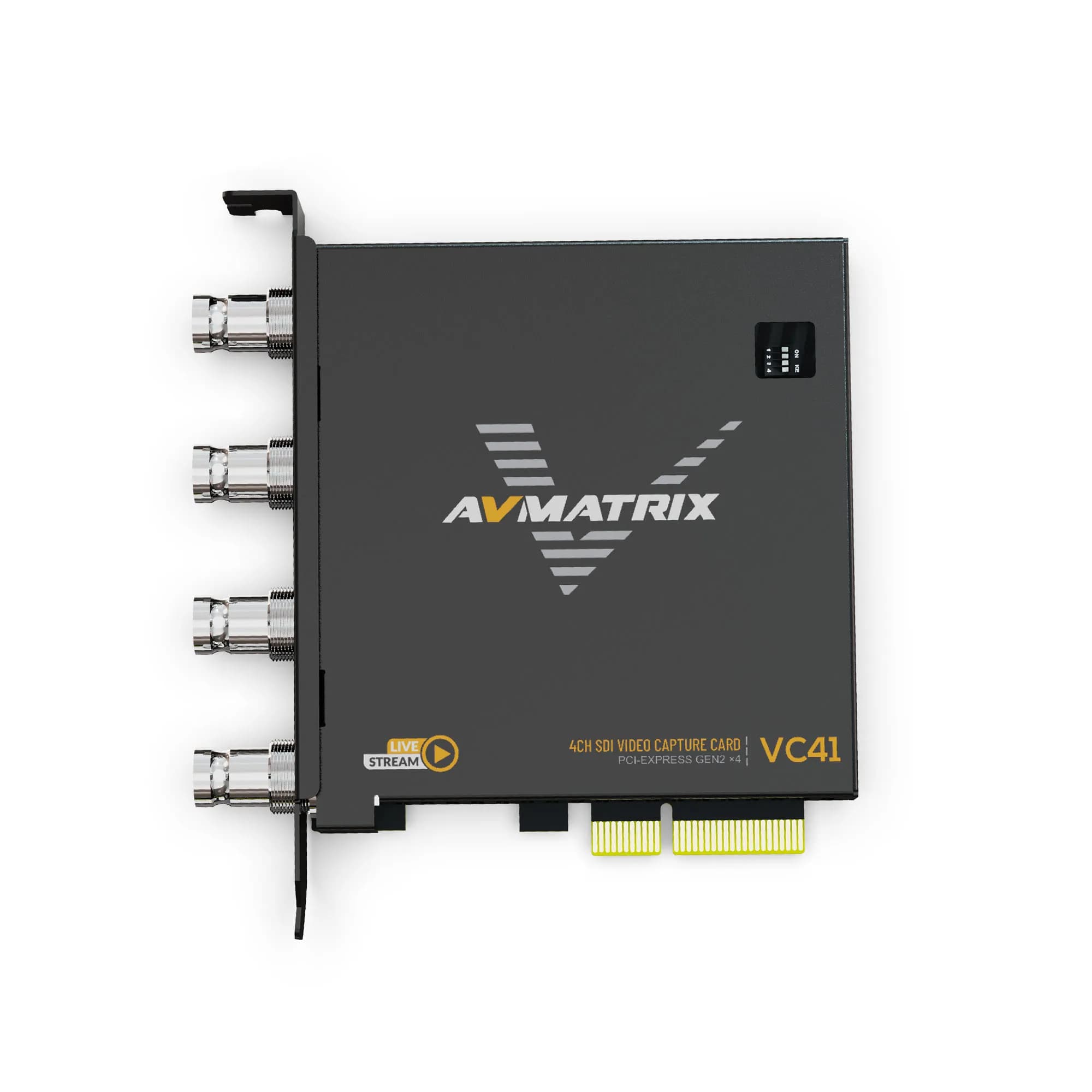Scheda di acquisizione video Avmatrix VC41 a 4 canali 3G HD SDI PCIe per scheda di acquisizione computer per streaming live OBS XSplit per lo streaming