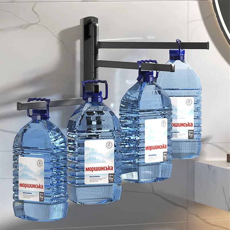 Portasciugamani girevole non perforato, portasciugamani multifunzionale per bagno, portaoggetti da cucina in acciaio inossidabile