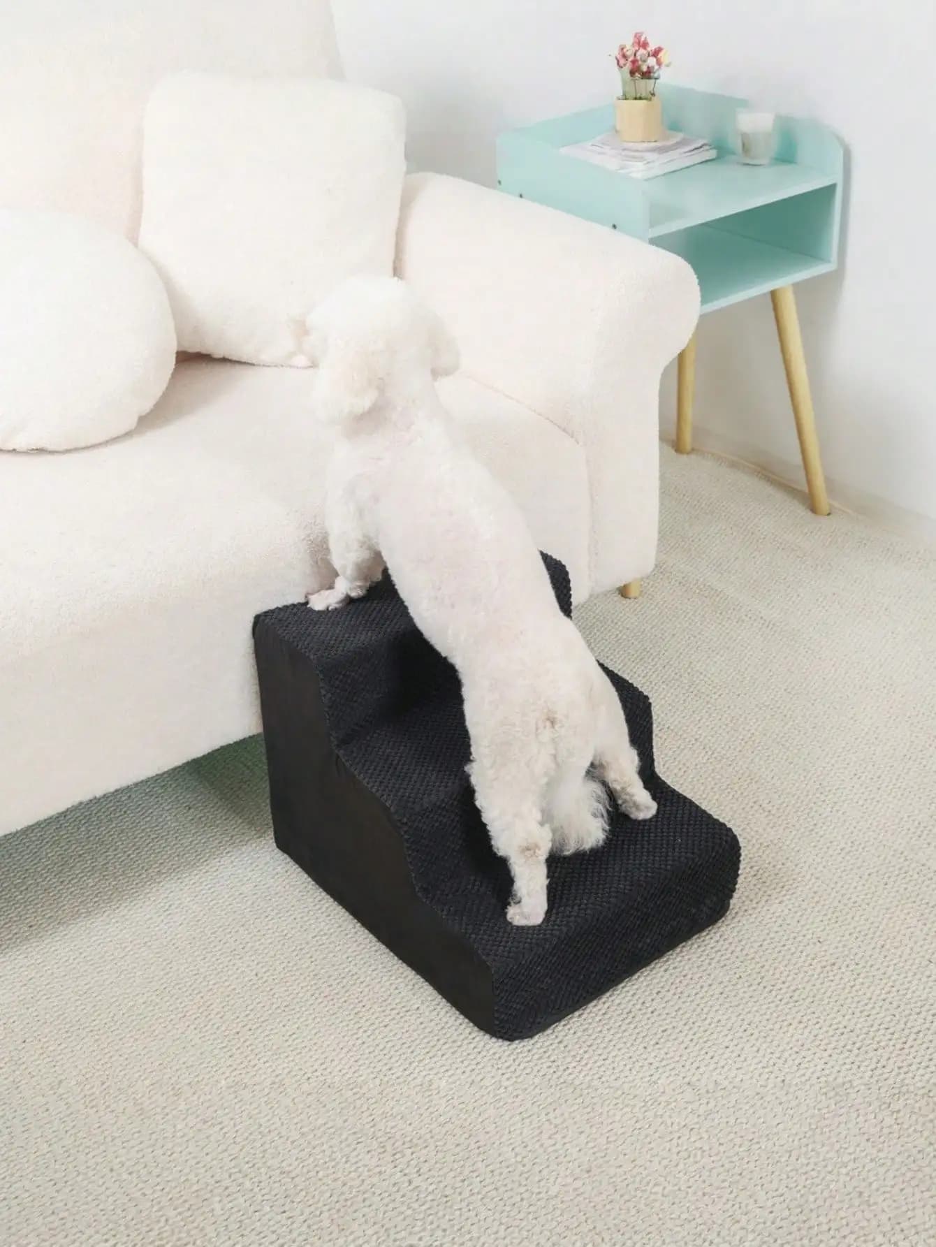 1 pz. Scaletta per cani, rampa per cani di piccola taglia e anziani, gradino per divano, scala a gradini ad angolo retto per animali domestici