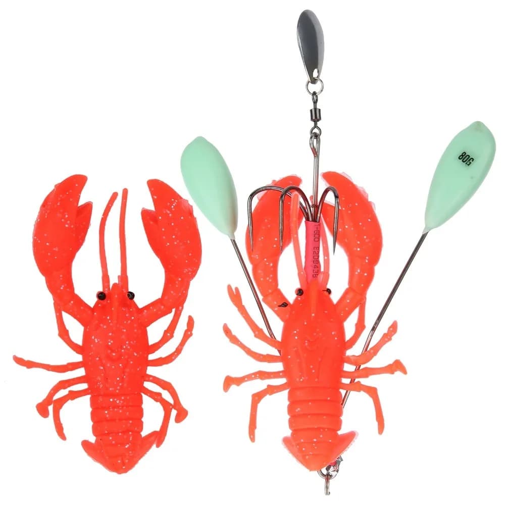 Durable PVC Lobster Lure Bait 3 Colors 11.2cm Crawfish Lure Bait Deep Sea Trolling Lure Bait Freshwater Fishing