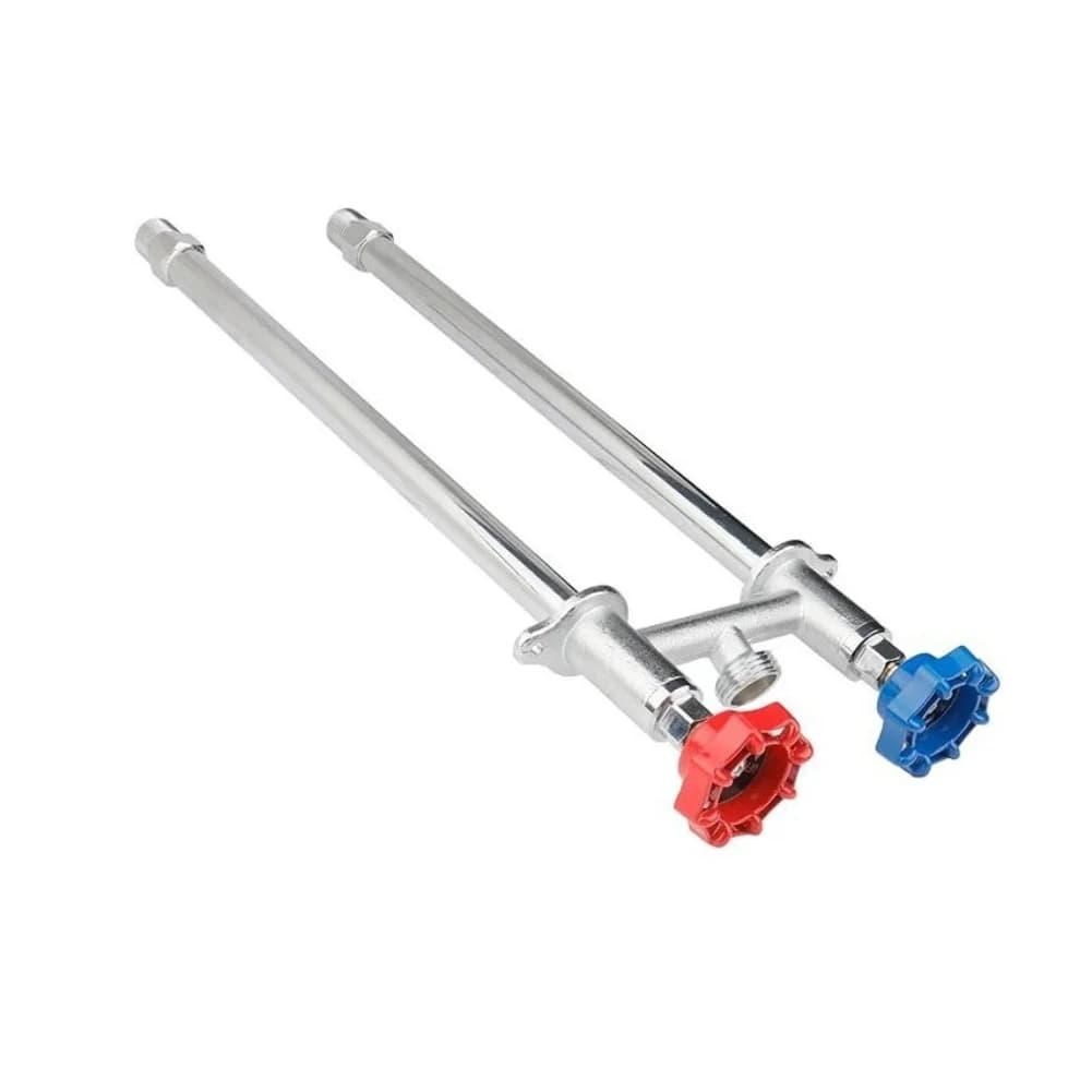 Rubinetto da Esterno No Frost per Acqua Calda e Fredda, Compatibile con Tubo in Ferro da 12 mm Maschio e Tubo da Giardino con Filettatura GHT da 3/4 Maschio