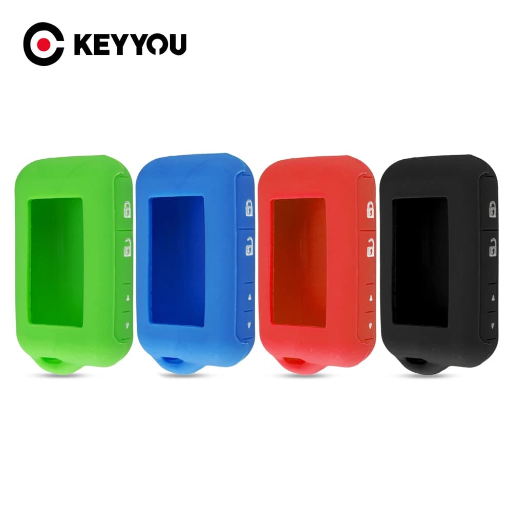 KEYYOU Custodia per chiave in silicone adatta per Starline E90 E60 E91 E61 E63 E65 E85 E92 E95 E96 Custodia per telecomando LCD antifurto per auto