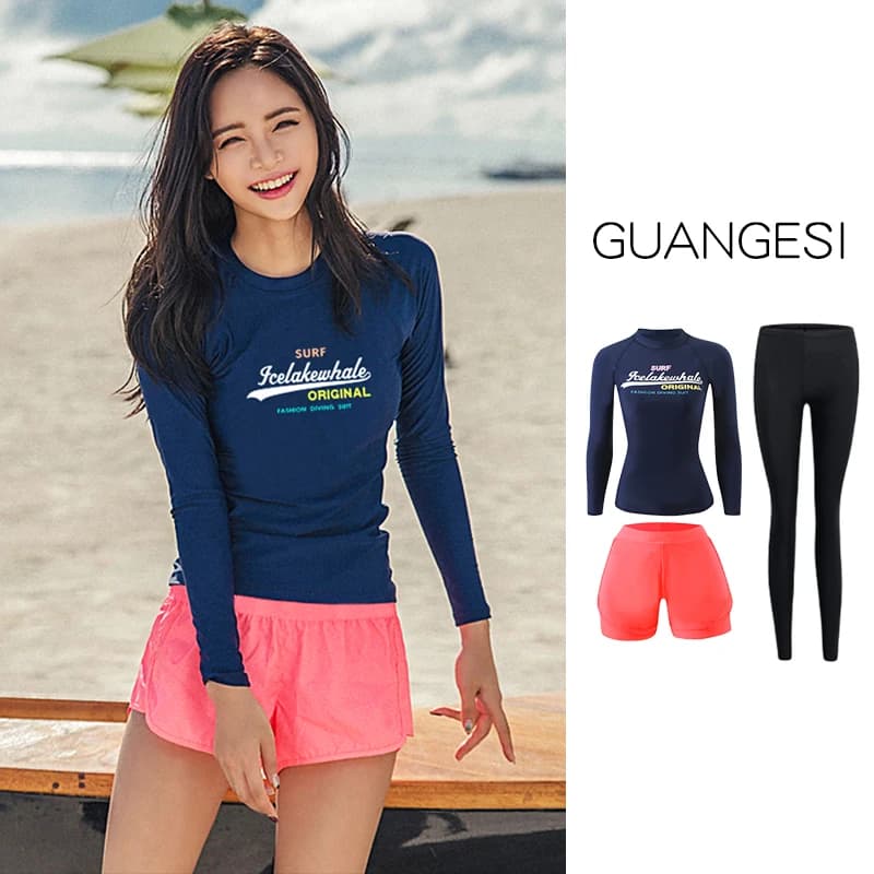 Costume da Immersione per Donna, Maniche Lunghe e Pantaloni Lunghi, Asciugatura Rapida, Set per Surf e Nuoto, Costume da Snorkeling, Protezione dalle Meduse