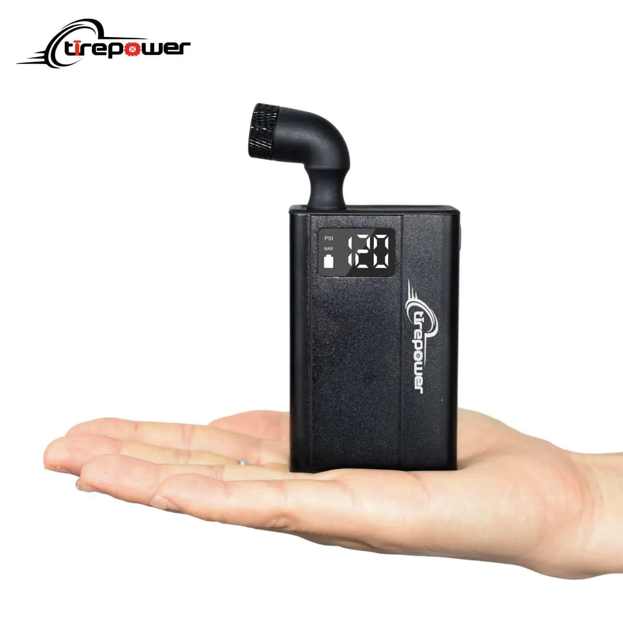 Pompa d'aria elettrica portatile da 120 PSI con gonfiatore per bicicletta con arresto automatico con valvola Presta e Schrader per bici elettriche e varie biciclette
