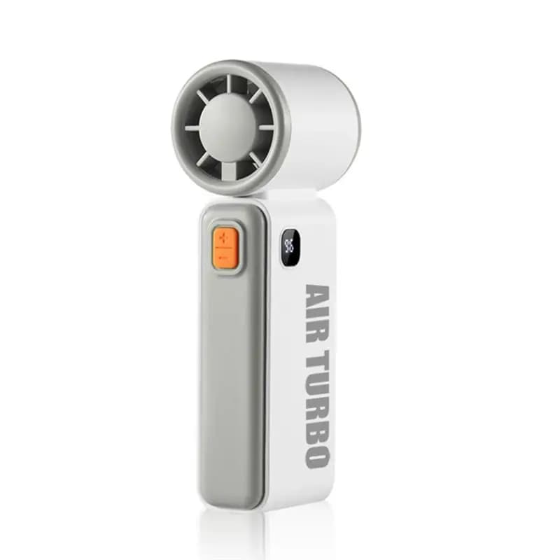 2025-Outdoor Cooling Fan High-Speed Handheld Electric Fan Mini Handheld Violent Fan White