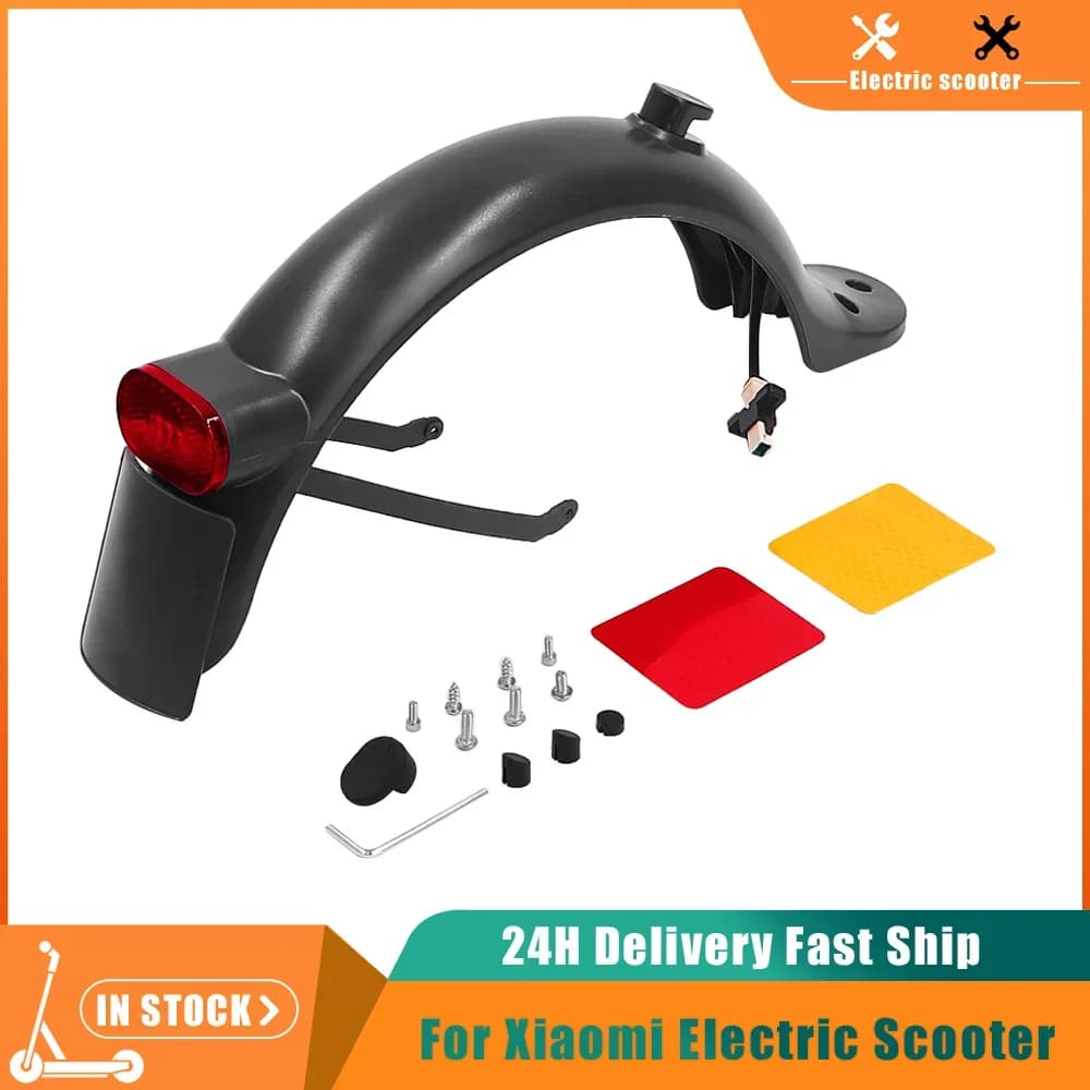 Set parafango parafango posteriore per scooter elettrico per Xiaomi Mi3 Pro 2 con supporto freno posteriore fanale posteriore protezione posteriore accessori antispruzzo per pneumatici
