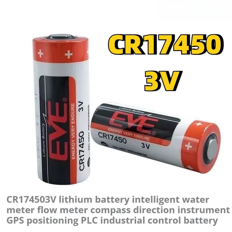 Batteria Monouso CR17450 3V 2400mAh al Litio Non Ricaricabile per Contatori d'Acqua Intelligenti, GPS, Rilevatori di Fumo