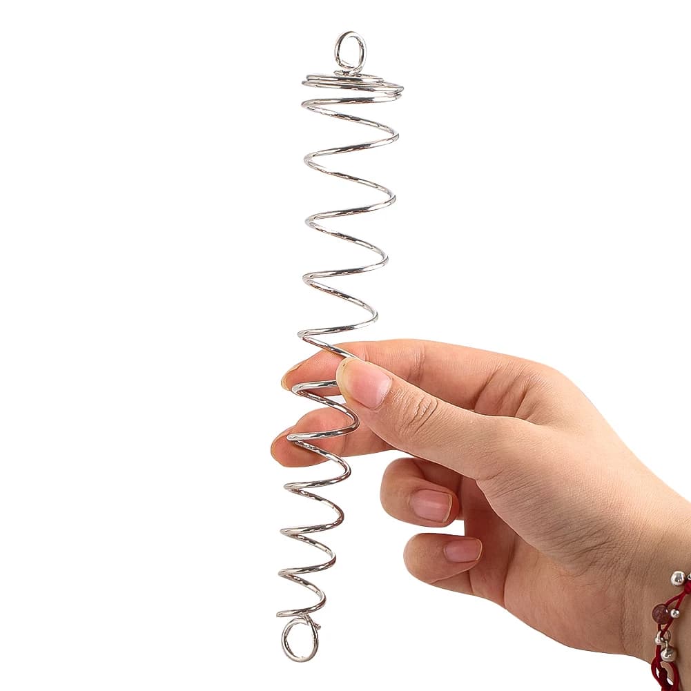 Ciondolo a coda a spirale in acciaio inossidabile Spinner a vento fai-da-te Stabilizzatore a sfera per osservare Acchiappasole in cristallo Parti per appendere decorazioni da giardino