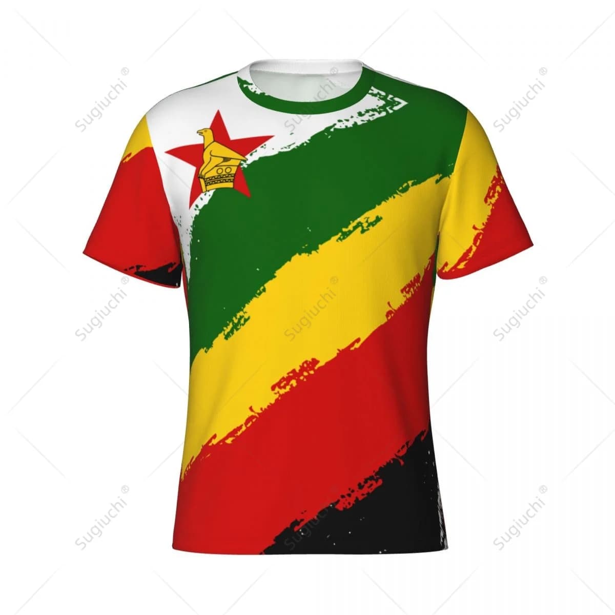Nome personalizzato Nunber Zimbabwe Flag Color Men t-shirt sportiva attillata donna Tees jersey per gli appassionati di calcio di calcio