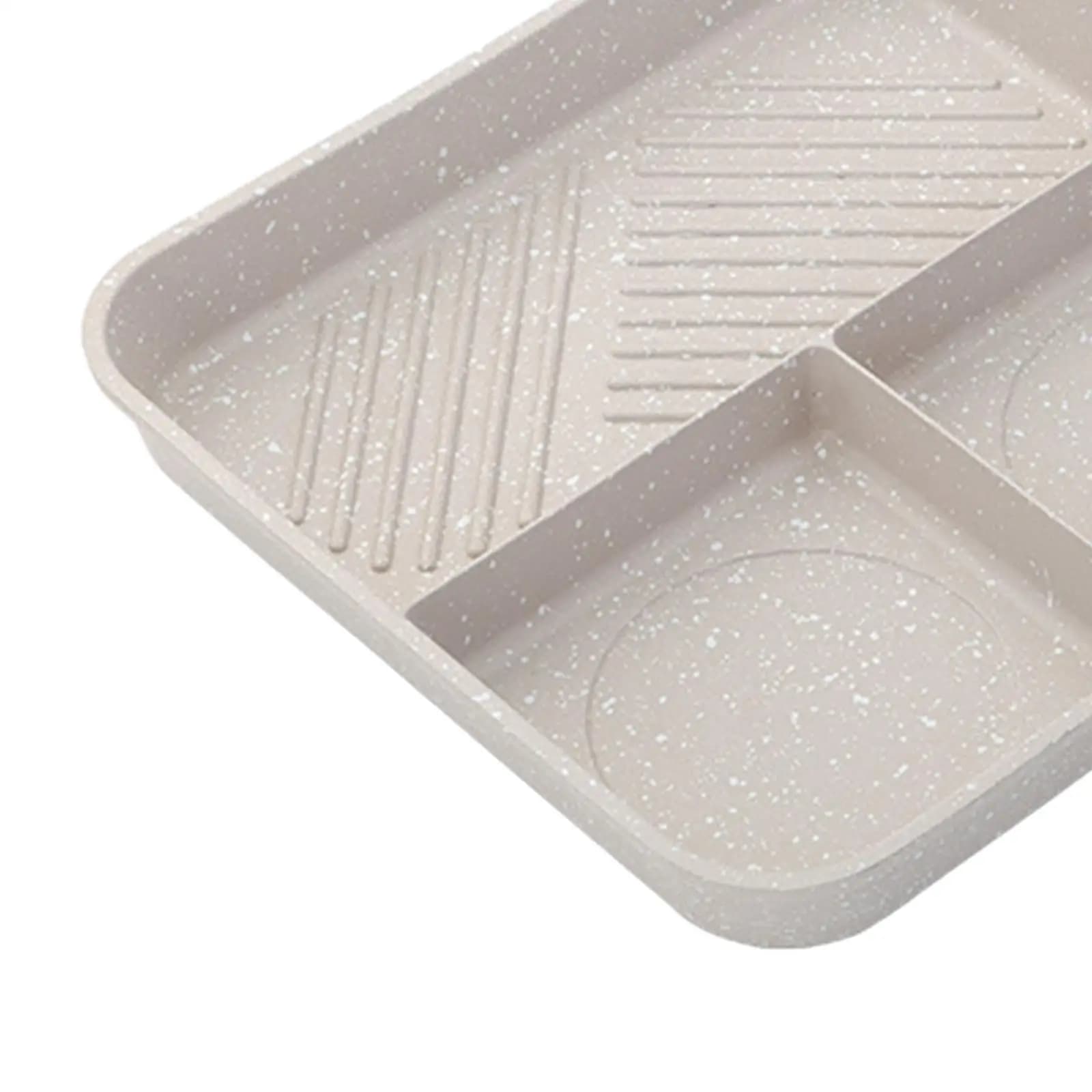 Frying Pan Durable Heat Resistant Cookware Multifunction Steak Skillet Square Grilling Pan for Picnic Hotel Kitchen Outdoor Home