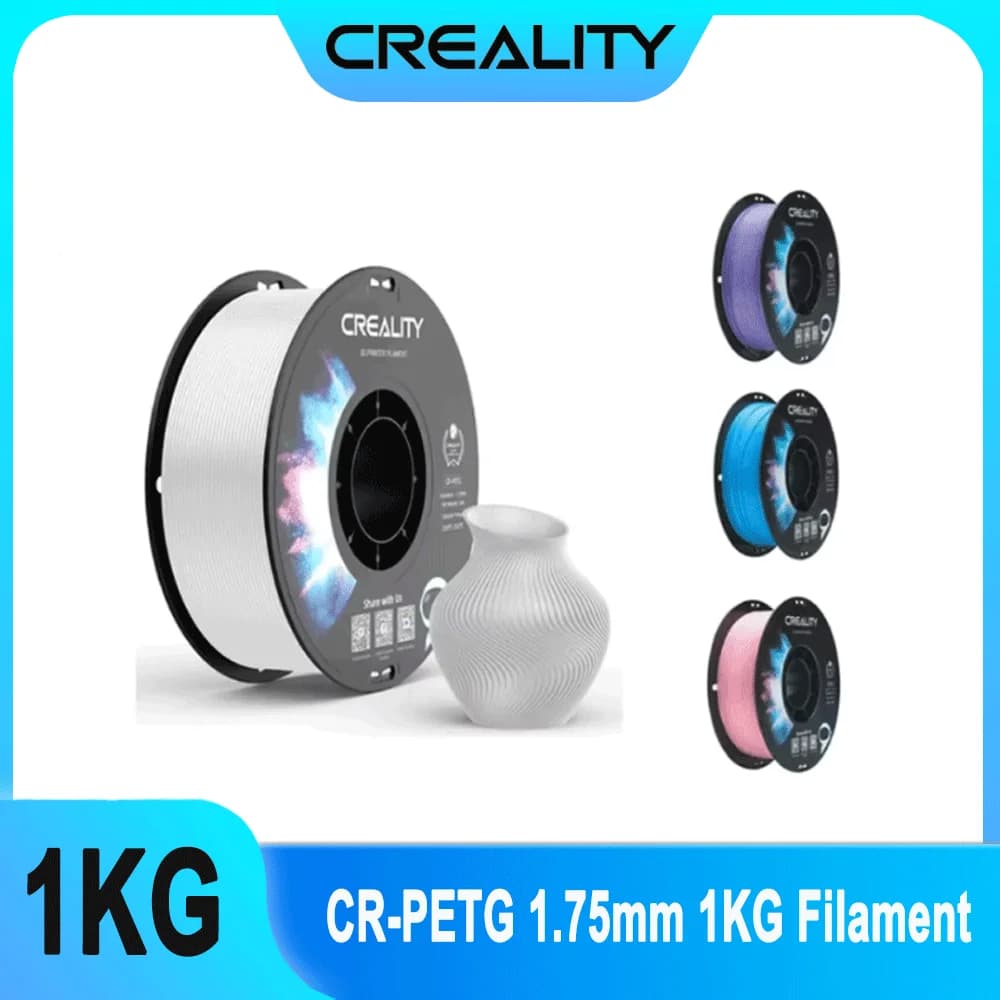 Filamento CREALITY CR-PETG 1KG 1,75mm Filamento per stampante 3D eccellente ecologico inodore non tossico ad alta temperatura Nuovi colori