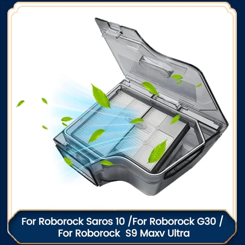 A56T-Dust Box con filtro per Roborock Saros 10 / Roborock S9 Maxv Ultra Robot Aspirapolvere Accessori Contenitore per la polvere di ricambio