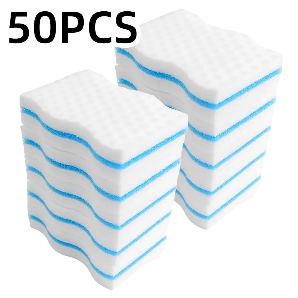 50 pezzi Nano cleaning magic wipe, pulizia della cucina e pulizia dei piatti magic wipe, spazzola bianca per la pulizia delle scarpe