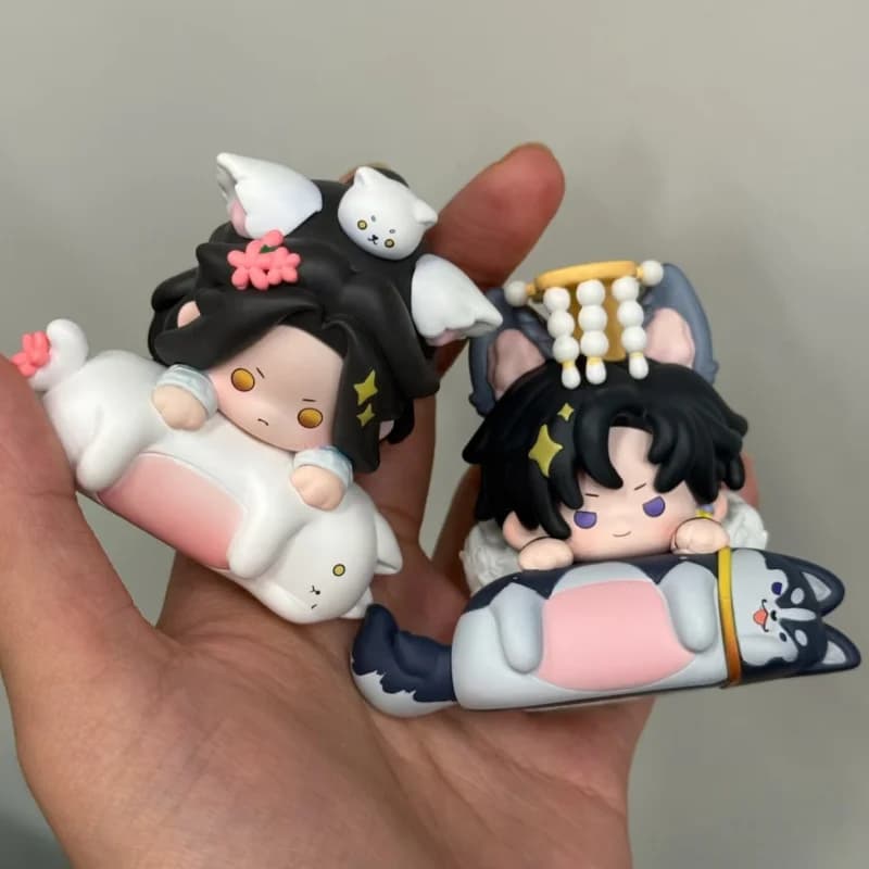 Genuine The Husky And His White Cat Shizun‌ Blind Box Mo Ran Chu Wanning Cute Cartoon Garage Kit Collection Room Decor Gift Toy