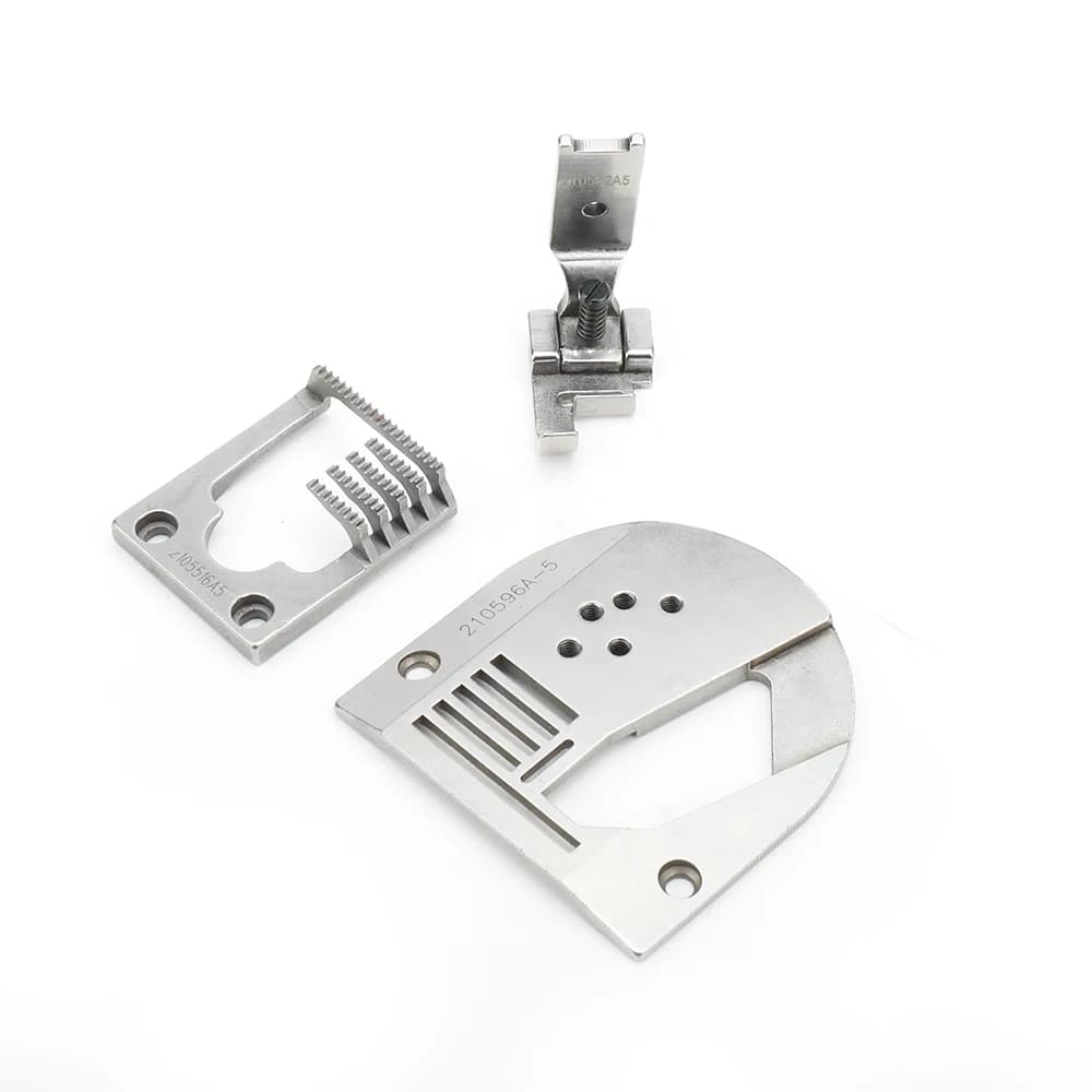 Zigzag Lockstitch Sewing Machine Gauge Set Needle Plate Feed Dog Presser Foot Fit BROTHER 8550A SINGER 457 JUKI 2884 20U