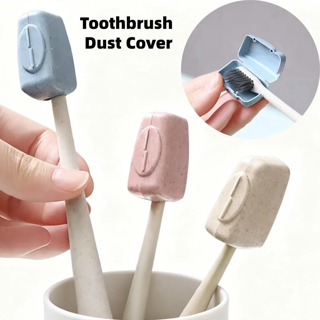 4pcs Toothbrush Head Cover Caps Portable Tooth Brush Holder Protector Case for Travel Outdoor Camping Bathroom Organizer