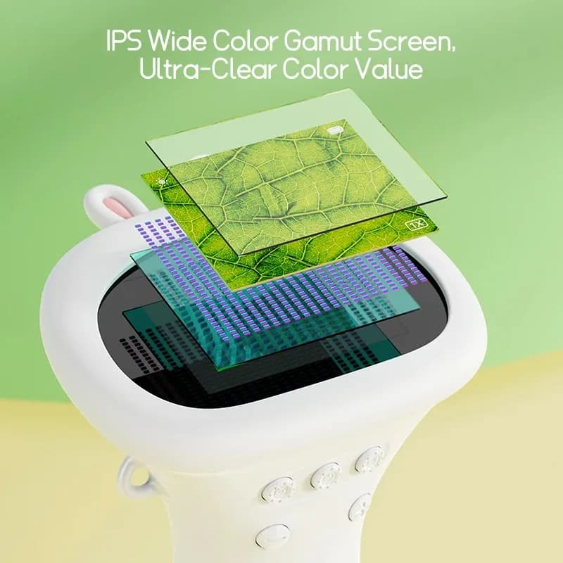Children's Microscope 2 Inch Screen Zoom 1000x Mini Portable Microscope Photo Camera Christmas Birthday Gifts