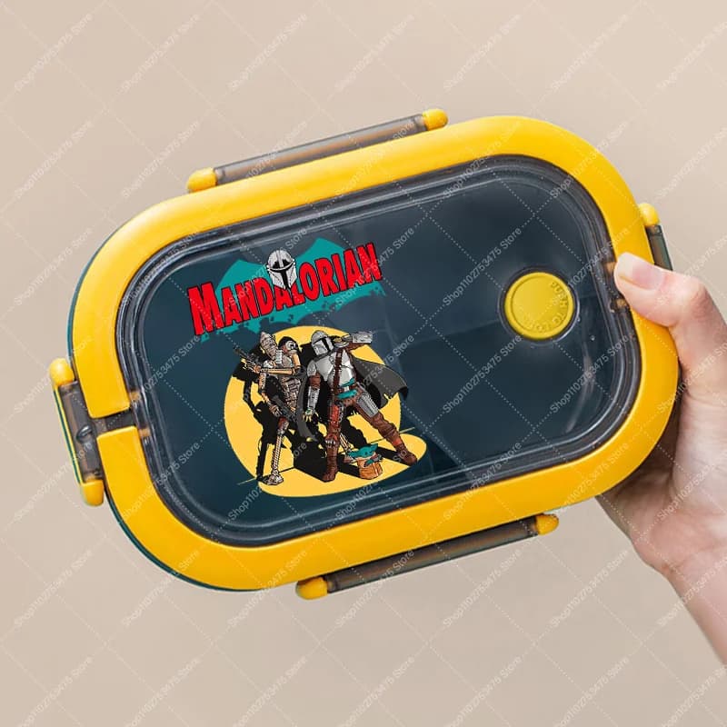 Contenitore per il pranzo in plastica creativo a tema cartoni animati, accessori anime Star Wars, simpatico contenitore per alimenti portatile con scomparti, regalo 2026