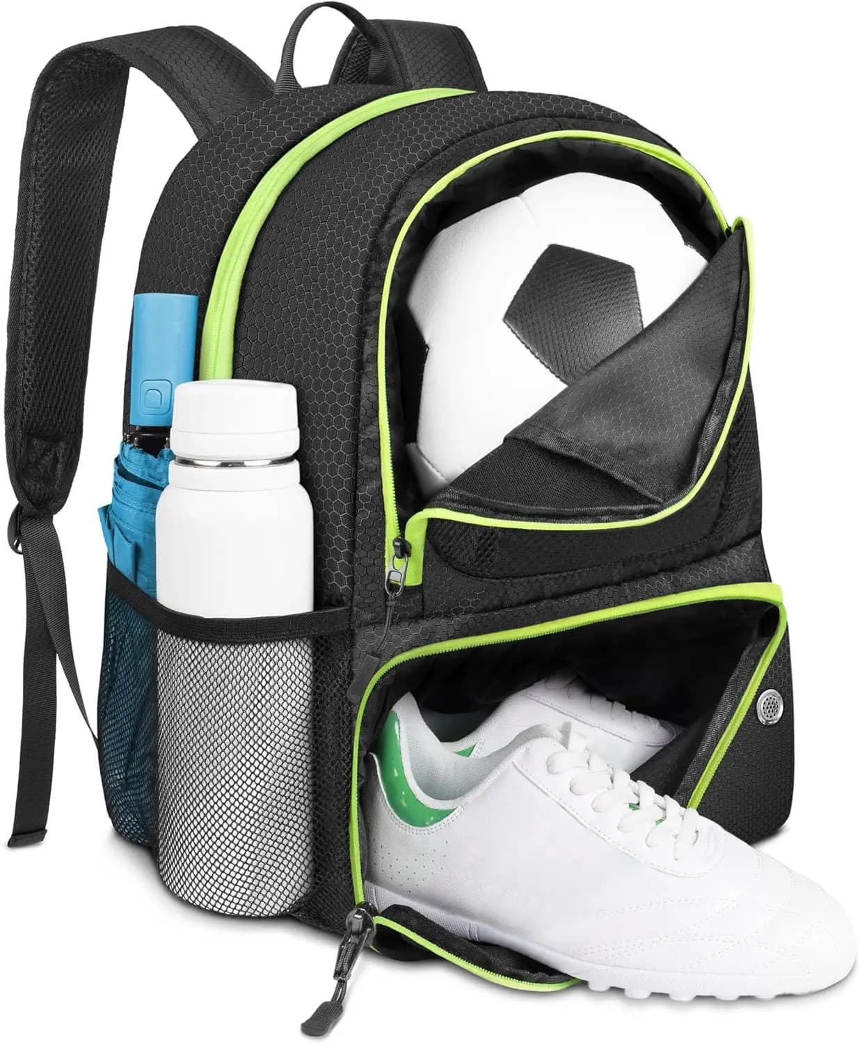 Zaino da calcio YOREPEK, borsa da calcio con porta pallone, borse per attrezzature sportive resistenti all'acqua, adatte per basket, pallavolo, calcio
