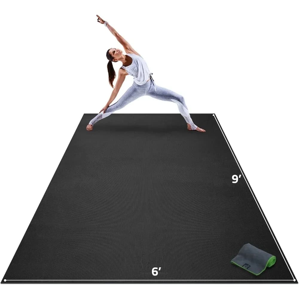 Tappetino Yoga Extra Large 9x6 12x6 15x6, Spessore 8mm, Largo e Antiscivolo per Esercizi a Casa, Palestra, Fitness a Piedi Nudi e Stretching