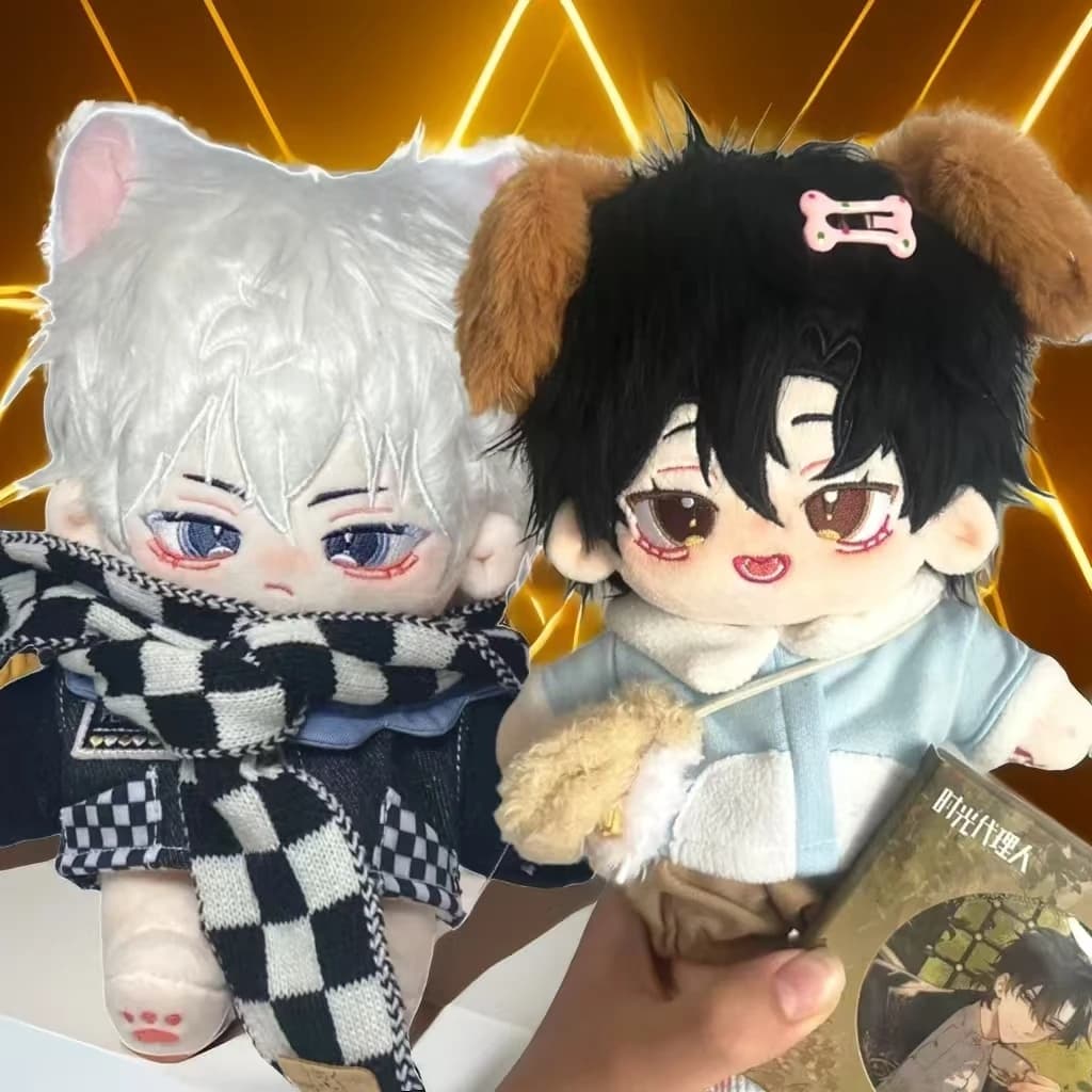 20 cm Link Fare clic su Lucas Charles Cheng Xiaoshi Lu Guang Orecchie del corpo della bambola di cotone con scheletro Dress Up Peluche Figure giocattolo Regalo di Natale