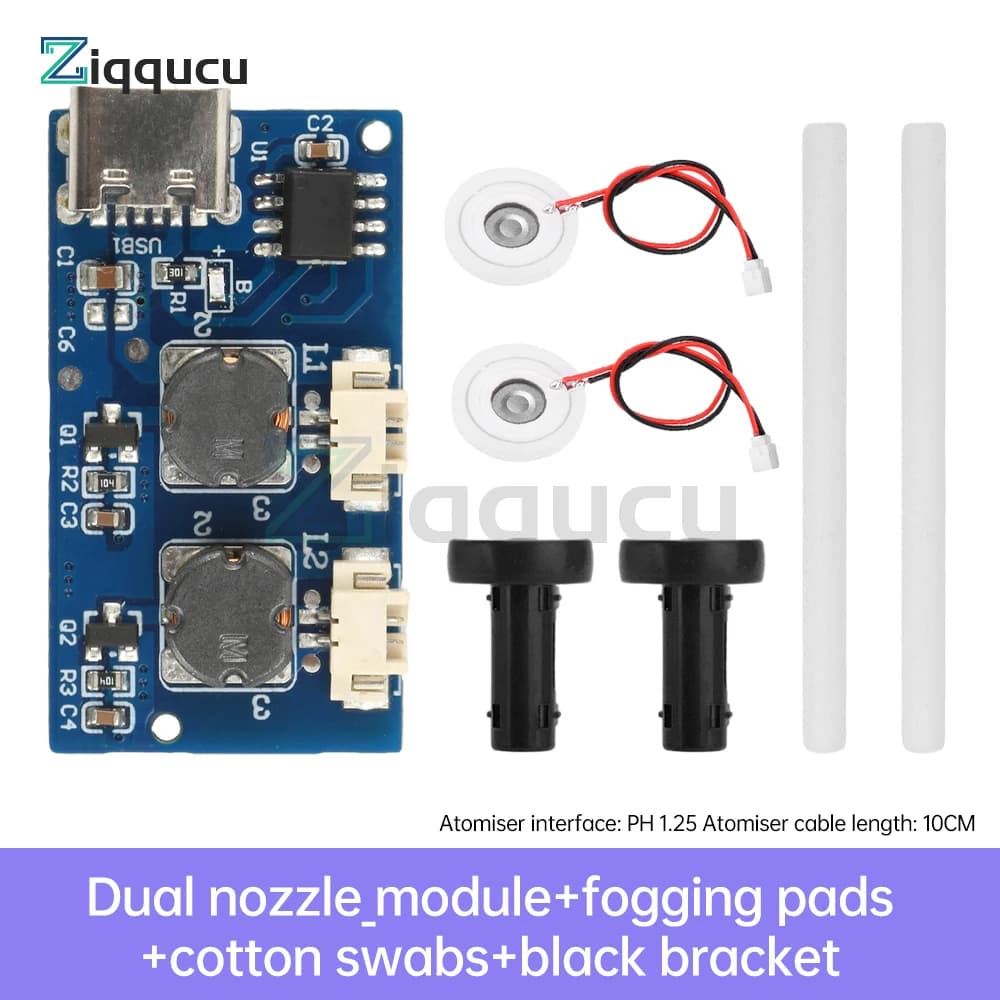 Mini Umidificatore Modulle DC 5V Doppio Spray Tre Spray Atomizzatore Ad Ultrasuoni Modulo Umidificatore Mist Maker e Circuito Driver
