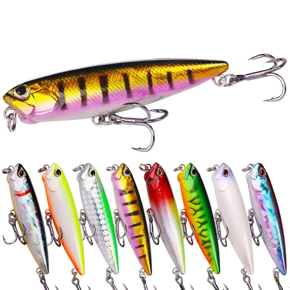 3pcs 6.5cm 6g Fishing Lure Pencil SET Wobbler Lure Shallow Floating Jerkbait Zigzag Swimbait Artificial Bait Bass Bait