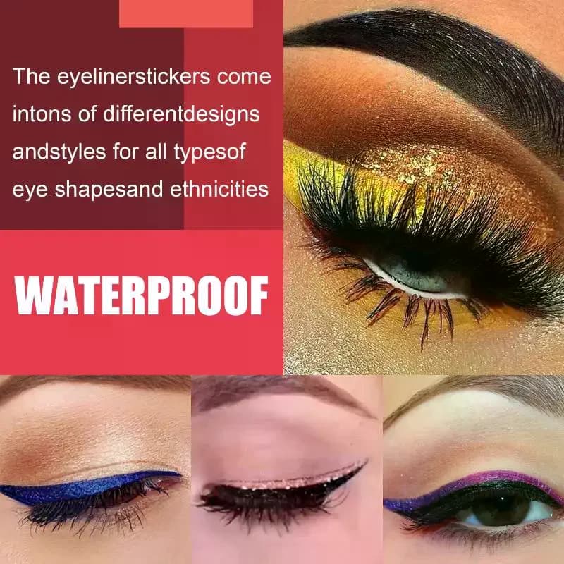 4 Eyeliner and Eyeliner Stickers, Waterproof Faux Eyeliner, Eyeliner Patch, Cat Eyeliner Effect, Make Eye Eyes from Natural Appearance