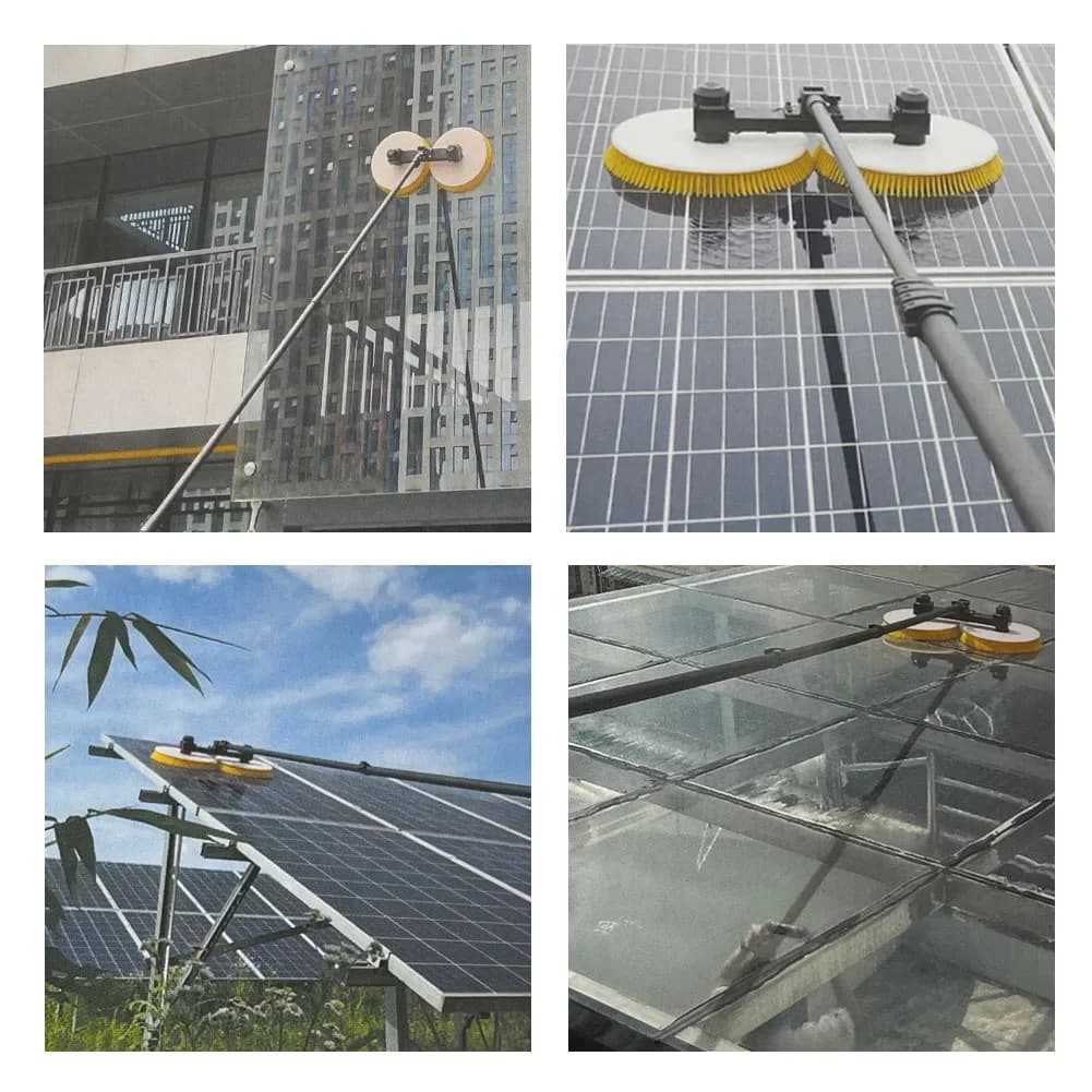Spazzola per pulizia solare telescopica 3,5 m/5,5 m/7,5 m Macchina per la pulizia del pannello solare telescopica elettrica automatica Strumenti per attrezzature robot