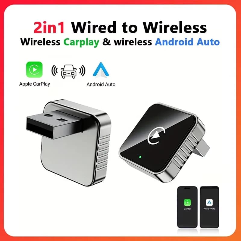 Nuovo Super Mini Carplay AI Box cablato a CarPlay wireless e Android Auto 2in1 Box 5GHz WiFi5 per CarPlay cablato originale al 99%/auto automatica