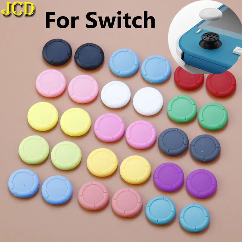 JCD 2 pezzi per NS Switch Lite / Oled / Joy-Con Controller Thumb Stick Grip copertura protettiva in silicone di ricambio